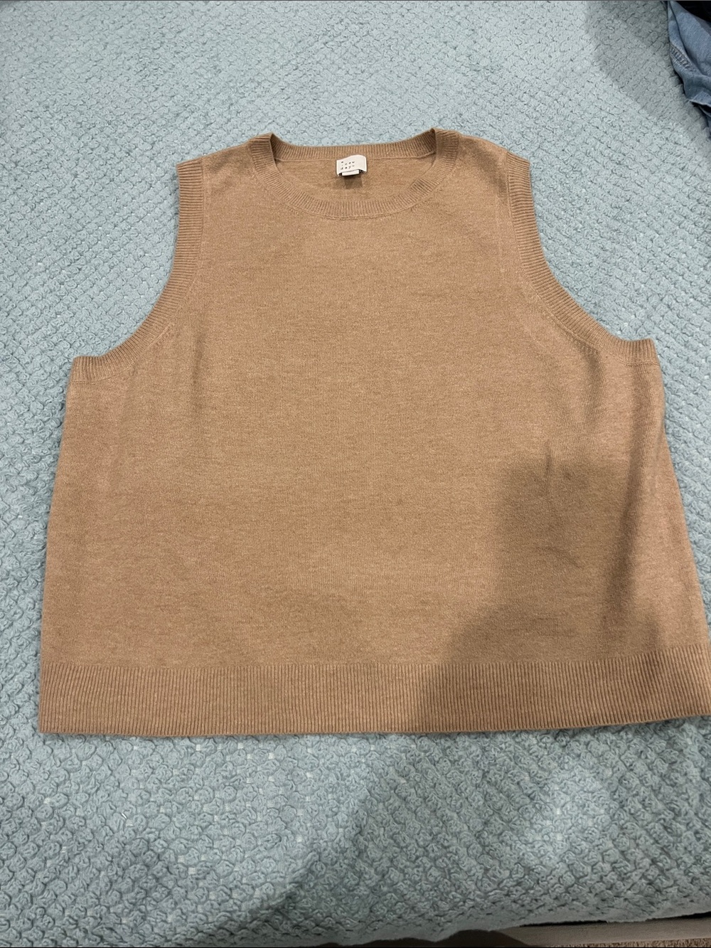 a new day Knit Sleeveless Tank in Camel
